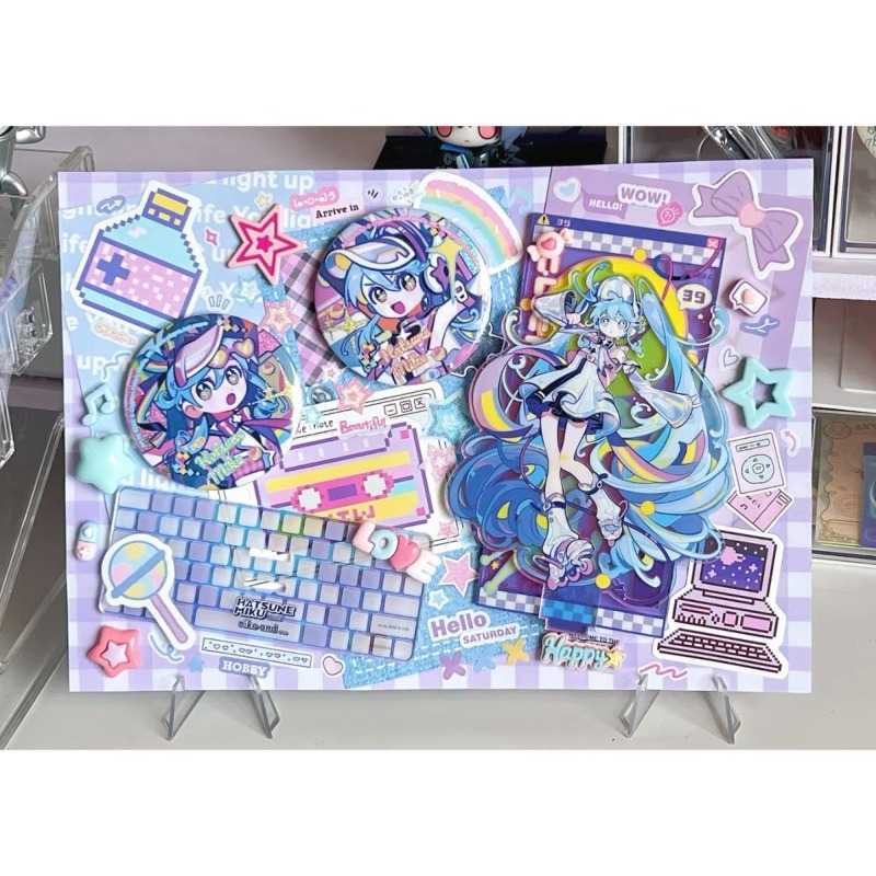 Model Kit Hatsune Miku - Hatsune miku acrílico suporte figura emblema