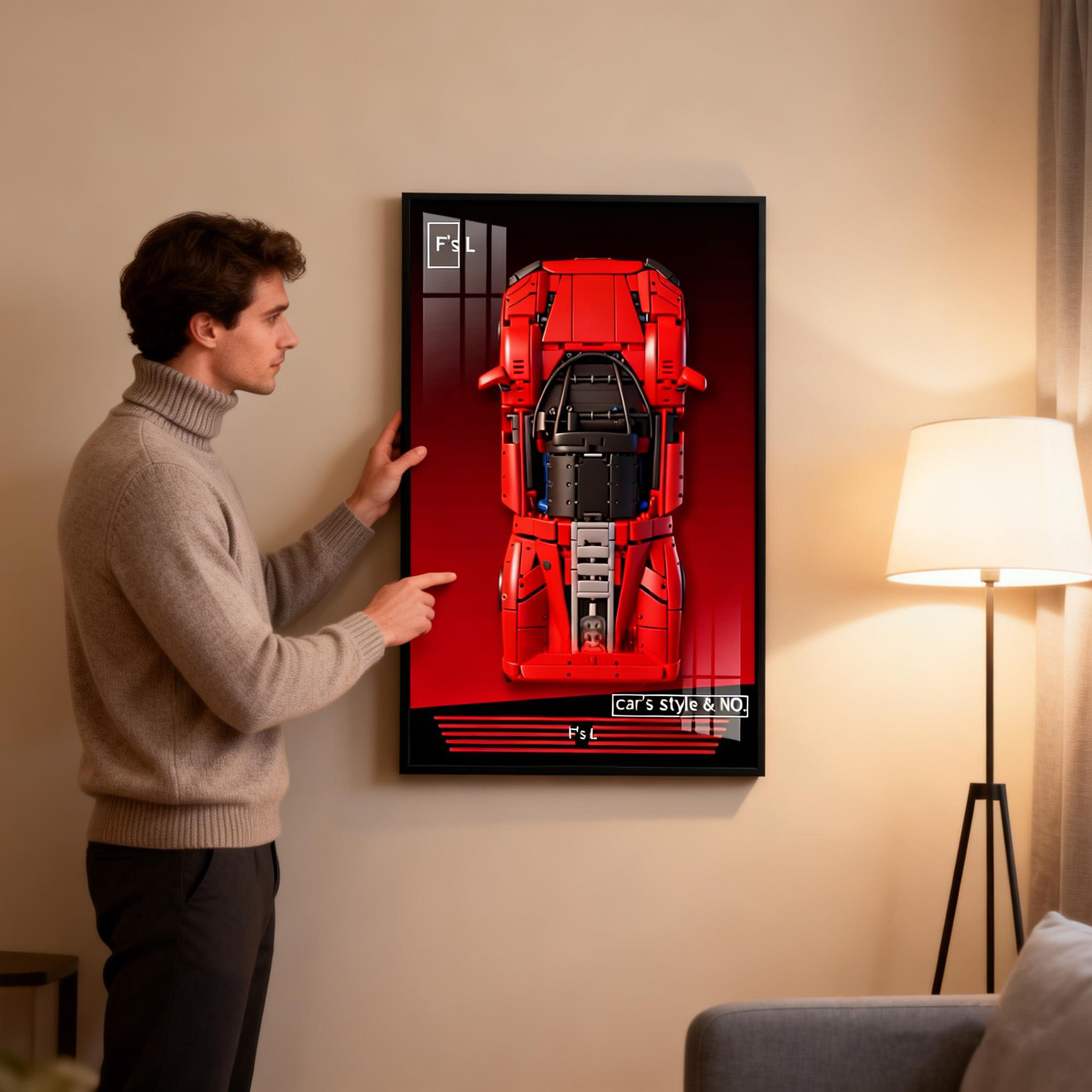 NOVO Quadro de Exibição para F - Model Kit Ferrari avaliação e preço