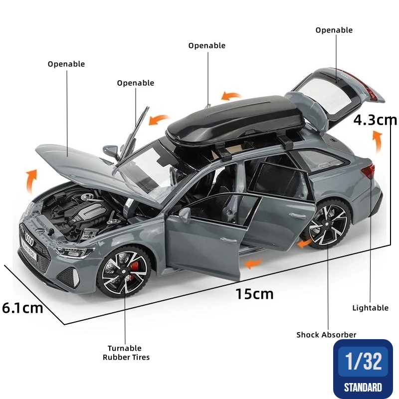 1/32 Audi RS6 Modelo de carro  - Model Kit Ferrari avaliação e preço