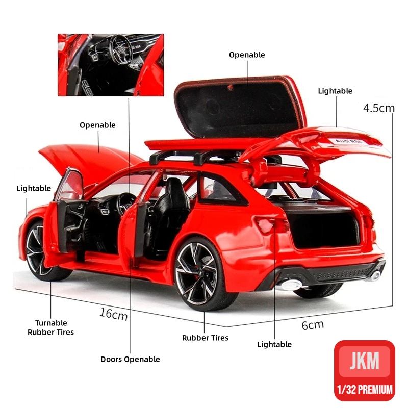 1/32 Audi RS6 Modelo de carro  - Model Kit Ferrari avaliação e preço